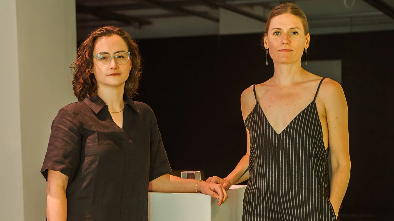 Katherine and Kathryn at the gallery