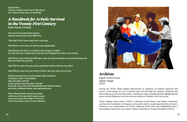 A spread of the Artist Commune Journal Issue One