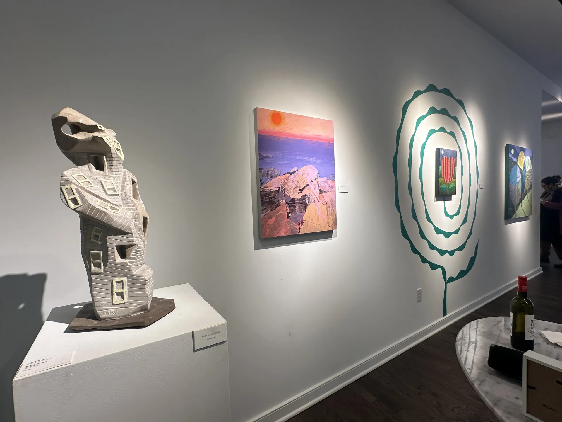sculptures and paintings